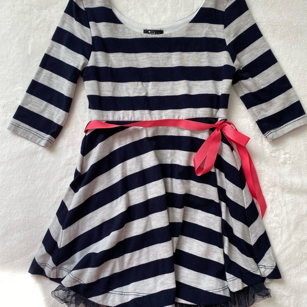 Striped little girl dress.